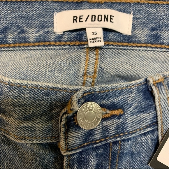 RE/DONE 70s Low-Rise Bell Bottom Jeans In Lake Blue New With Tags Size 25 - Picture 12 of 16
